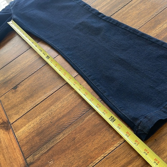 Ann Taylor Factory blue denim dressy jean trousers wide leg high rise sz 8p - Picture 9 of 15